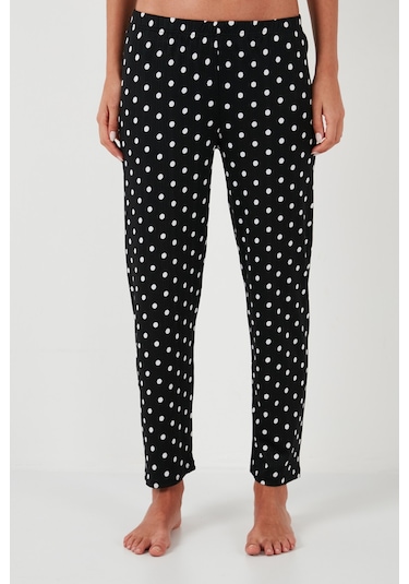 Lela Regular Fit Gömlek Yaka Kısa Kollu Bayan Pijama Takımı 65780124 Siyah