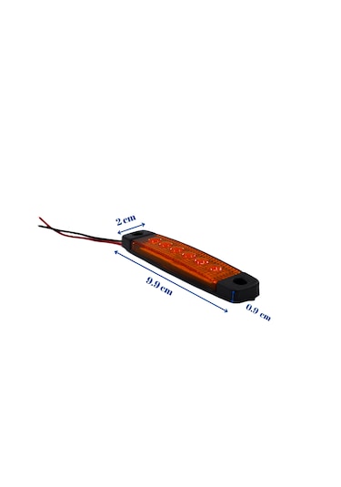 10 Adet Sarı Parmak Lamba 6 Led 12v 24v