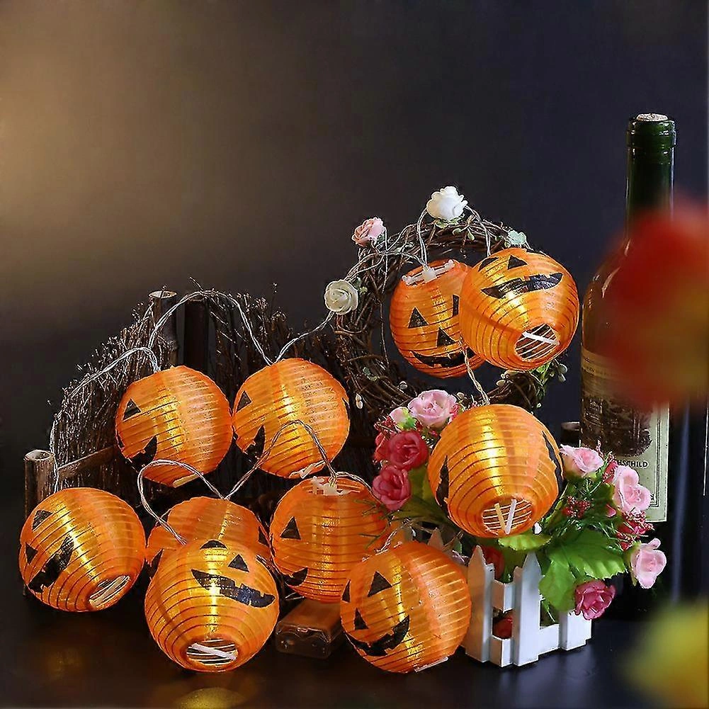 Cadılar Bayramı Parti Süslemeleri İçin Peri Işık Dizili 10 Led Jack-o-lantern Diğer