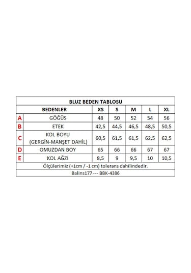 Balins Kol Büzgülü Kadife Bluz Kırmızı