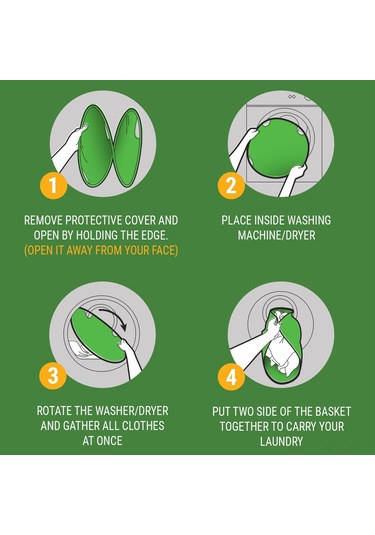 Geeroyoo Yeşil 21 İnç Katlanabilir Ev Gereci, Giyim Ve Çamaşır Saklama Sepeti, Ev Organizasyonu Aracı DiğER