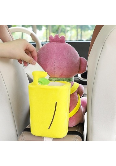 Createtech Sevimli Peluş Saklama Kutusu - Ofis, Ev, Araba İçin Martı Desenli Martı