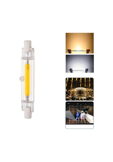 Skycity R7s Cob Led Işık 78mm Cam Boru Halojen Ampul Yerine Enerji Tasarruflu Soğuk Beyaz 110v