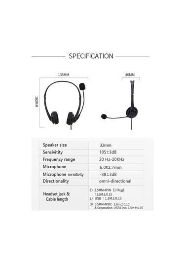 Geeroyoo Sy490mv Kablolu Kulaklık, Gürültü Azaltıcı Dış Mikrofonlu, Uzun Kablolu, 3.5mm Bağlantı, Bilgisayar Ve Oyun İçin