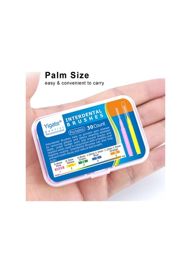 Wezone Yumuşak Kıllı Diş Arası Fırçası - I Tipi, 30 Adet, Aile Kullanımı İçin Uygun, Koruyucu Kapaklı, Pembe 0.6mm