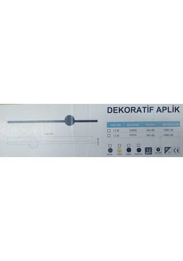 12 W Siyah Dekoratif Led Duvar Aplik 3000k Gün Işığı 220 Volt Siyah