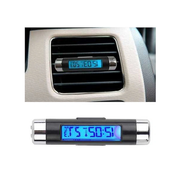 Tongxida Klipsli Dijital Lcd Saat Ve Termometre, Araba İçin Kullanım