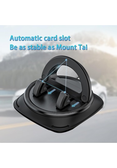 Yifomall Araç İçin 360 Derece Dönebilen, Kaymazsız Abs-silikon Telefon Tutucu - Navigasyon Ve Konuşma İçin Kolay Kurulumlu Siyah Zm-17
