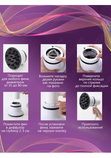 Mjstore139 Fön Makinesi İçin Evrensel Başlık Difüzör 157337930