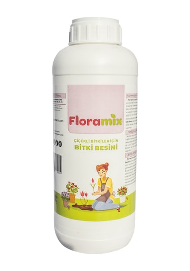 Floramix Çiçekli Bitkiler İçin Solucan Gübreli Bitki Besini - Vitamini 1 Lt
