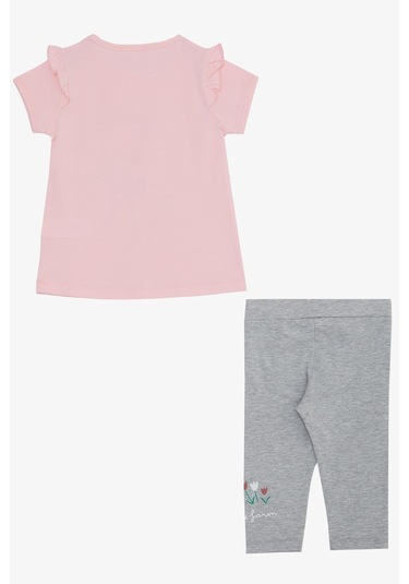 Breeze Kız Çocuk Kapri Taytlı Takım Çifti Kız Baskılı 1-4 Yaş, Pembe-pembe Pembe