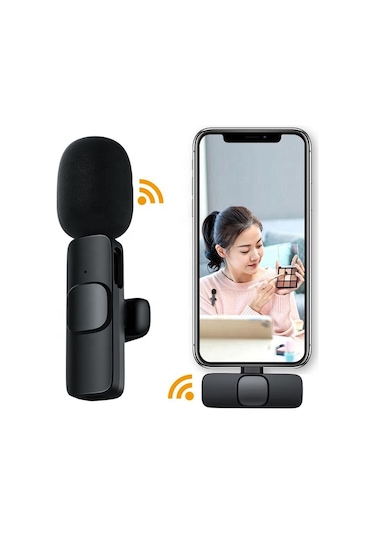 Type-c Kablosuz Gürültü Önleyicili USB C Vlog Yaka Mikrofonu