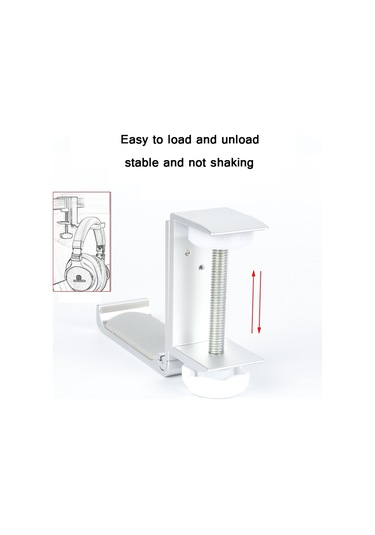 Sones Kulaklık Braketi İnternet Kafe Monitörü Kulaklık Askısı Masaüstü Kulaklık Sergileme Standı, Stil: Kilitli Klips Tipi Gümüş