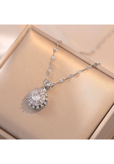 Bayan Kolye: Moda Estetiği Titanyum Çelik Kolye No.44 Çok REnkli