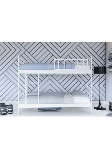 Metalia Gm 127 Ayrilabilir Çiftli Ranza Beyaz 90x190