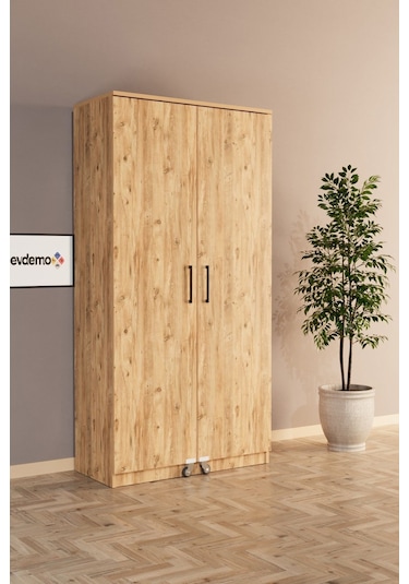 Evdemo Eva 2 Kapaklı Erzak Kiler Dolabı Atlantik Çam