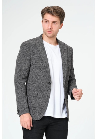 Bonesti Erkek Slim Fit Blazer Ceket Antrasit