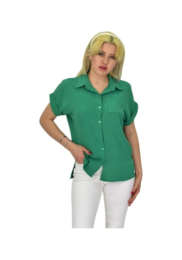 Kadın Ayrobin Kısa Kol Gömlek Bgl-st03696 001