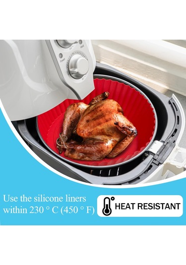 Hava Fritöz Silikon Tenceresi, Hava Fritöz Silikon Sepet Kasesi, Silikon Pişirme Tepsisi Tencereleri 3 İla 5 Qt