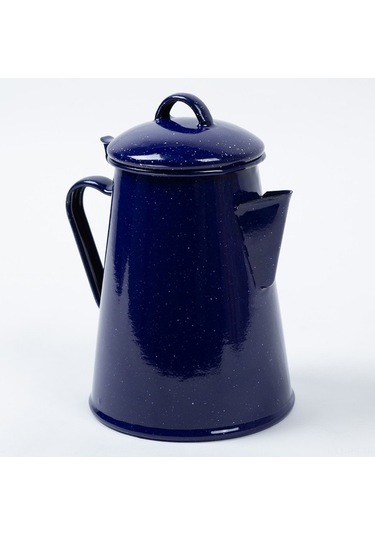 Ulzyvf Vintage Ve Pratik Mutfak Mavi Kullanımı Kamp, İçin Hava Emaye Çaydanlık Açık - Fq
