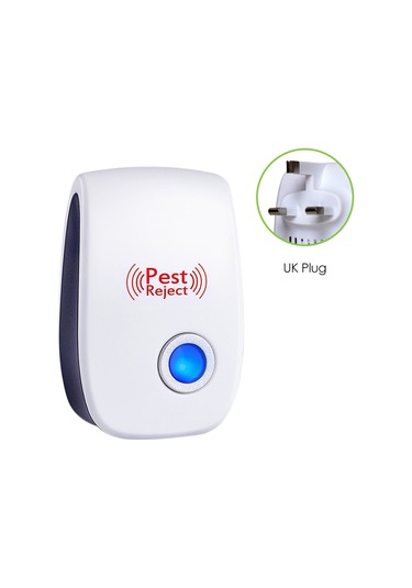 Yaozixa Ev Ultrasonik Sınırsız Böcek-mouse Kovucu Beyaz İngiliz Standardı Plug & Play Güvenli