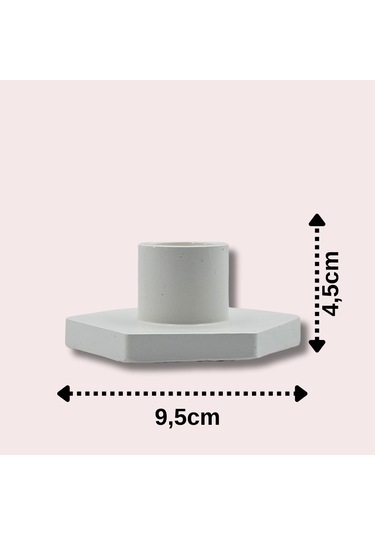 Lumen Dekoratif Mumluk & Şamdan El Yapımı Obje Minimalist Tasarım Beyaz