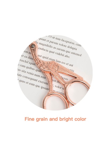 Fosenze Altın Renkli Paslanmaz Çelik Güvenli Makas - Ofis Ve Kırtasiye Kullanıma Uygun Bıçaklı Kesici Alet