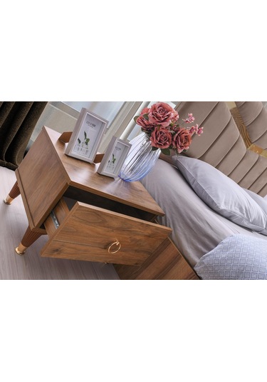 Cenevre Komodin Ceviz Kahverengi