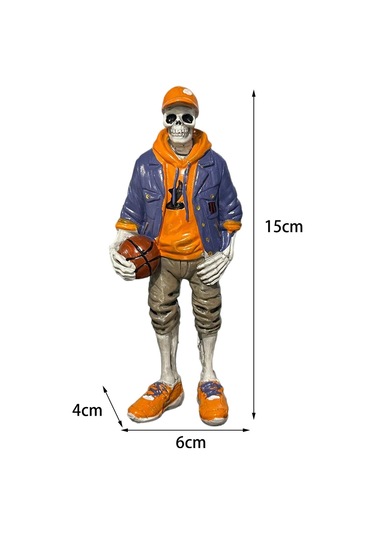 Suntek Cadılar Bayramı İskelet Heykelcik Süs Ev Basketbol