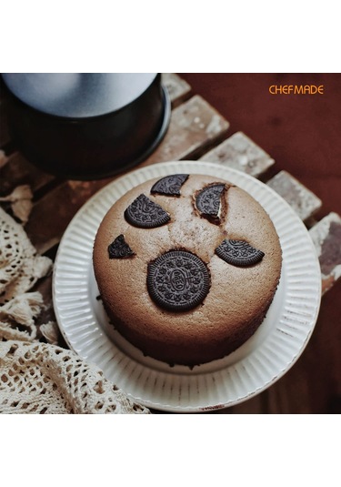 Qingmipy 6 İnç Siyah Anodize Alüminyum Kek Kalıbı - Çıkarılabilir Tabanlı, Anti Yapışkan, Sağlıklı Ve Kolay Temizlenir Siyah