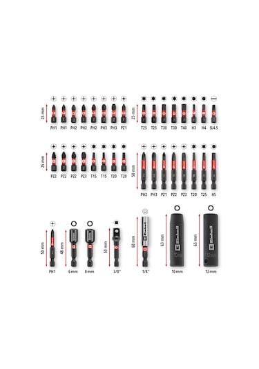 Einhell M-CASE 39 Parça Bits Uç ve Soket Seti - 49109220