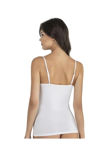 Fabony Bayan Modal İp Askılı Atlet 1210 Beyaz