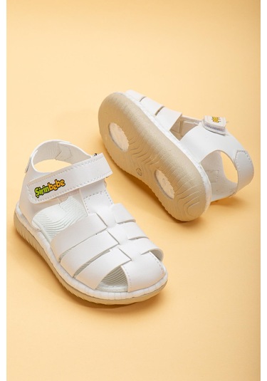 Şirin Bebe Ortopedik Kafes Beyaz Erkek Bebek Sandalet-1094 Beyaz