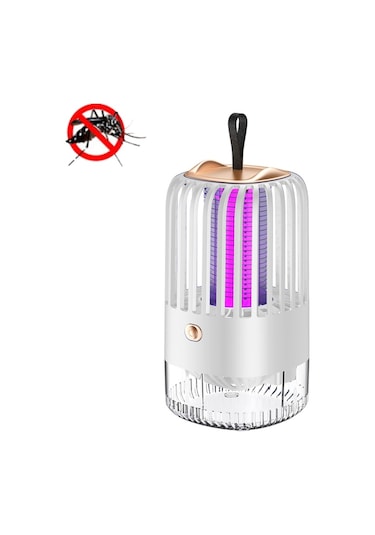 Bg 005 Kafes Tipi Usb Şarjlı Sessiz Sivrisinek Kovucu Beyaz