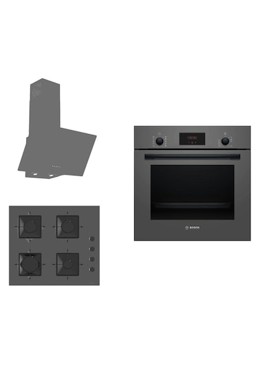 Bosch - Ferre HBF512BH1T - SS208 - D088 Antrasit Ankastre Set