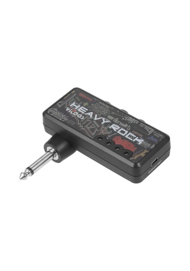 Yifomall Vitoos Heavy Rock V2 Elektro Gitar Mini Kulaklık Amfi: Distortion Efekti, Usb Ve Çift Kulaklık Bağlantısı, Taşınabilir Abs+pc Gövde