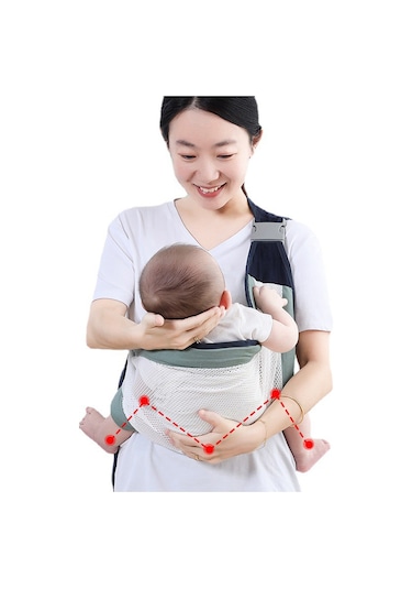 Mufunye Bebek Taşıyıcı: Yenidoğan İçin Ergonomik, Nefes Alabilen, Hafif Ve Ayarlanabilir Omuz Askısı, Pembe Renk