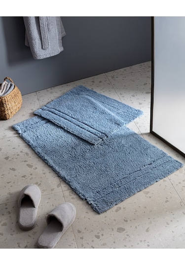Farges 2'li Pamuklu Banyo Paspası - İndigo 8684427185285 Indigo