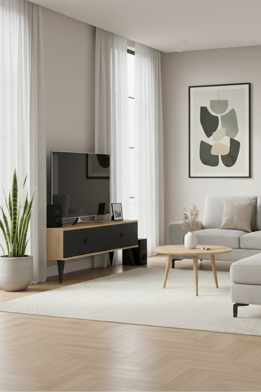 Tsa1202da - Mona Tv Stand Safirmeşe-antrasit 120cm Antrasit