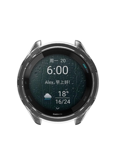 Garmin Forerunner 965 Enkay Hat-prince Şeffaf Tpu Çerçeve Düşmeye Karşı Koruma Kılıfı Mor İçin
