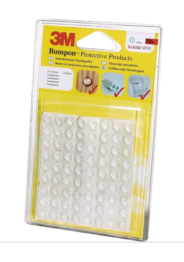 Scotch Bumpon Elastik Tampon Mobilya Çekmece Dolap Pc Laptop Tamponu Zemin Sıkı Sabitleme Sj5302 Beyaz - Şeffaf