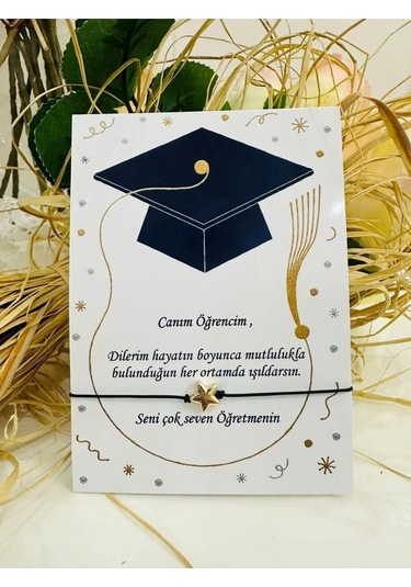 Okul Mezuniyet Karne için Yıldız Bileklik 10 Adet Çok Renkli