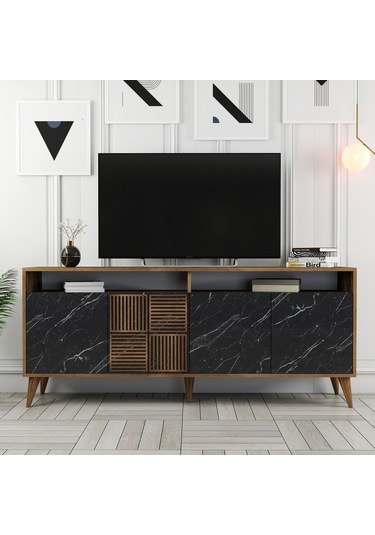 Variant Variant Milan Konsol - Ceviz / Siyah Mermer