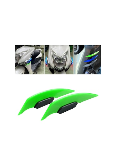 Suntek Motosiklet Winglet Aerodinamik Spoiler Kanat Elektrikli Motosikletler Için Uygun Yeşil
