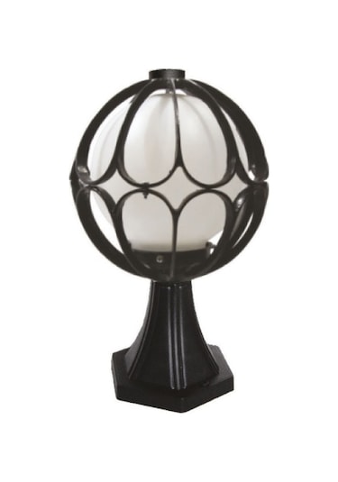 Papatya Set Üstü Fener Bahçe Aydınlatma Armatürü (Siyah)