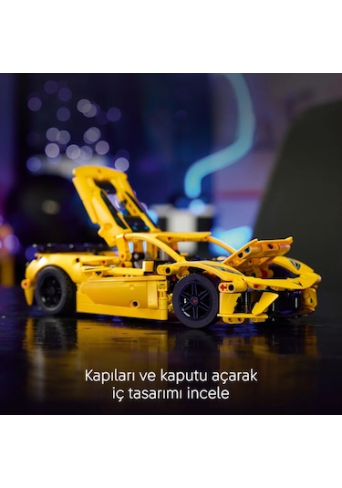 LEGO® Technic Chevrolet Corvette Stingray 42205 - 9 Yaş ve Üzeri Çocuklar için Spor Araba İçeren Oyuncak Yapım Seti (732 Parça)