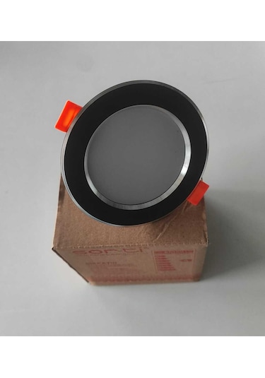 Sor-ti 7w Siyah-krom Çerçeveli 3 Renk Yanabilen Smd Led Panel Spot
