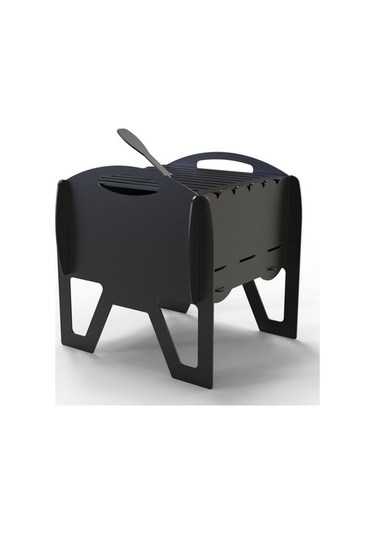 Mini Kamp Mangalı Portatif Taşınabilir Siyah