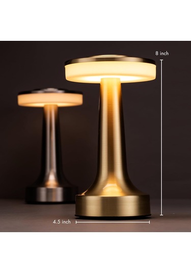 Kangvka Taşınabilir Dokunmatik Led Masa Lambası - 3 Parlaklık Seviyesi, 48 Saat Pil Süresi, Şarj Edilebilir, Yumuşak Beyaz Işık 3000k Rose Gold