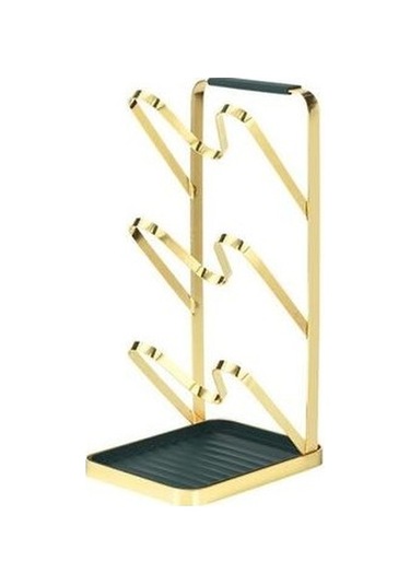 Agoodshop Mutfak Organizer Pot Kapak Raf Kaşık Tutucu Metal Raf Bakeware Depolama Raf Pan Kapak Standı Antrasit - Gri